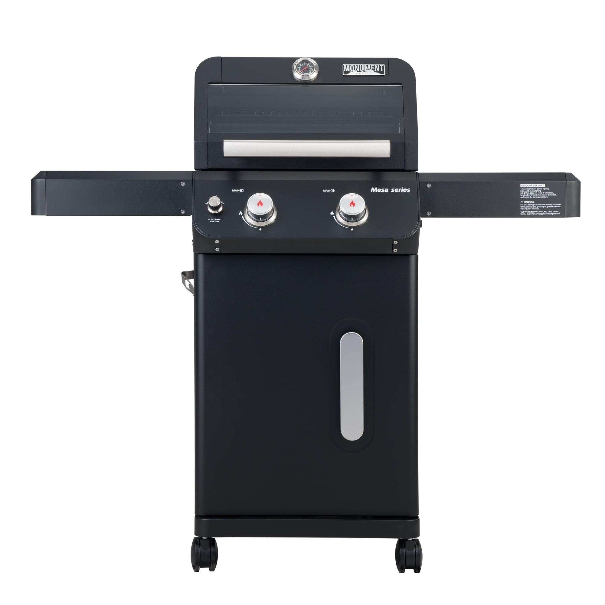 Monument Grills Mesa Series 2-Burner Free Standing Stailless Liquid Propane 24000 BTU Gas Grill with Cabinet