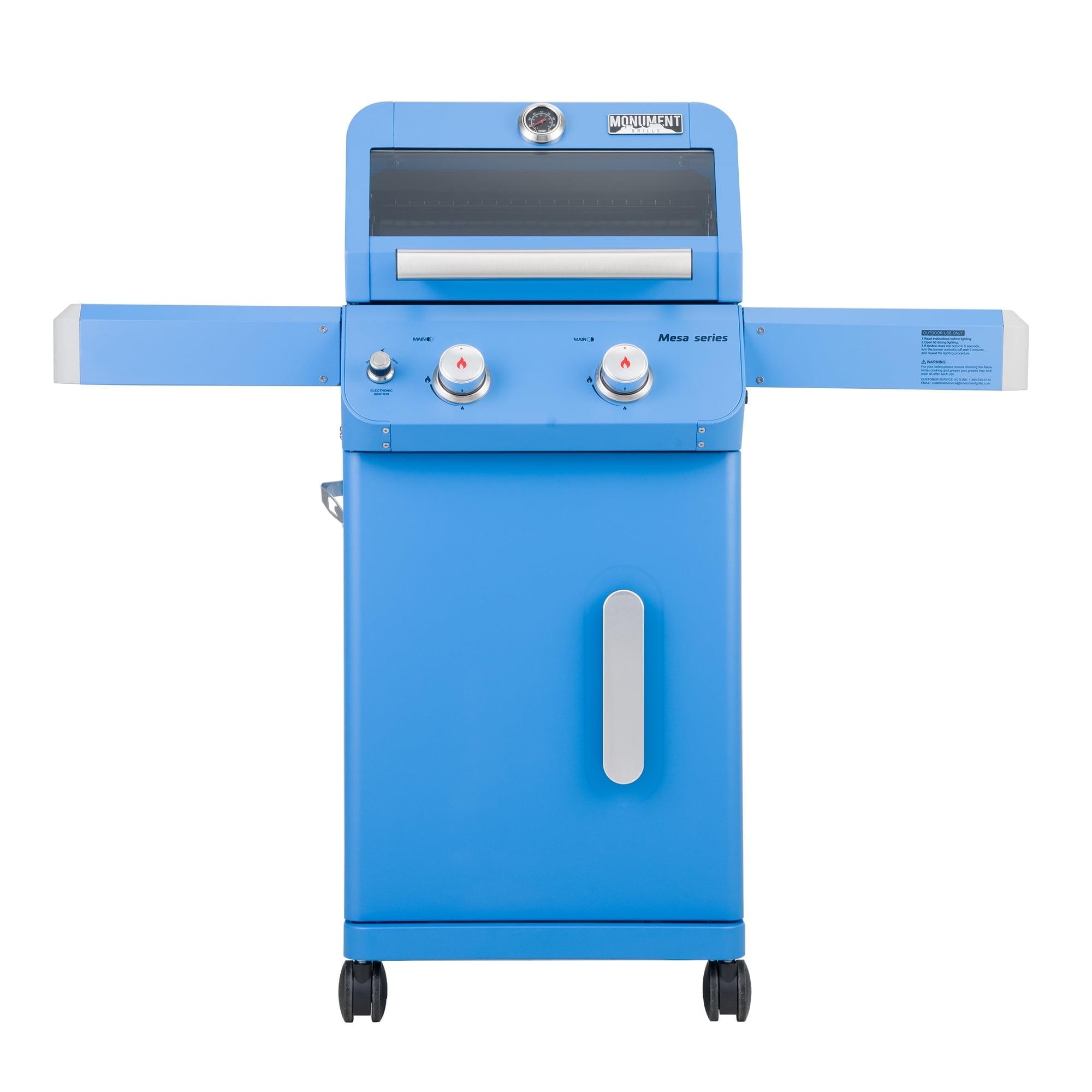 Monument Grills Mesa Series 2-Burner Free Standing Stailless Liquid Propane 24000 BTU Gas Grill with Cabinet