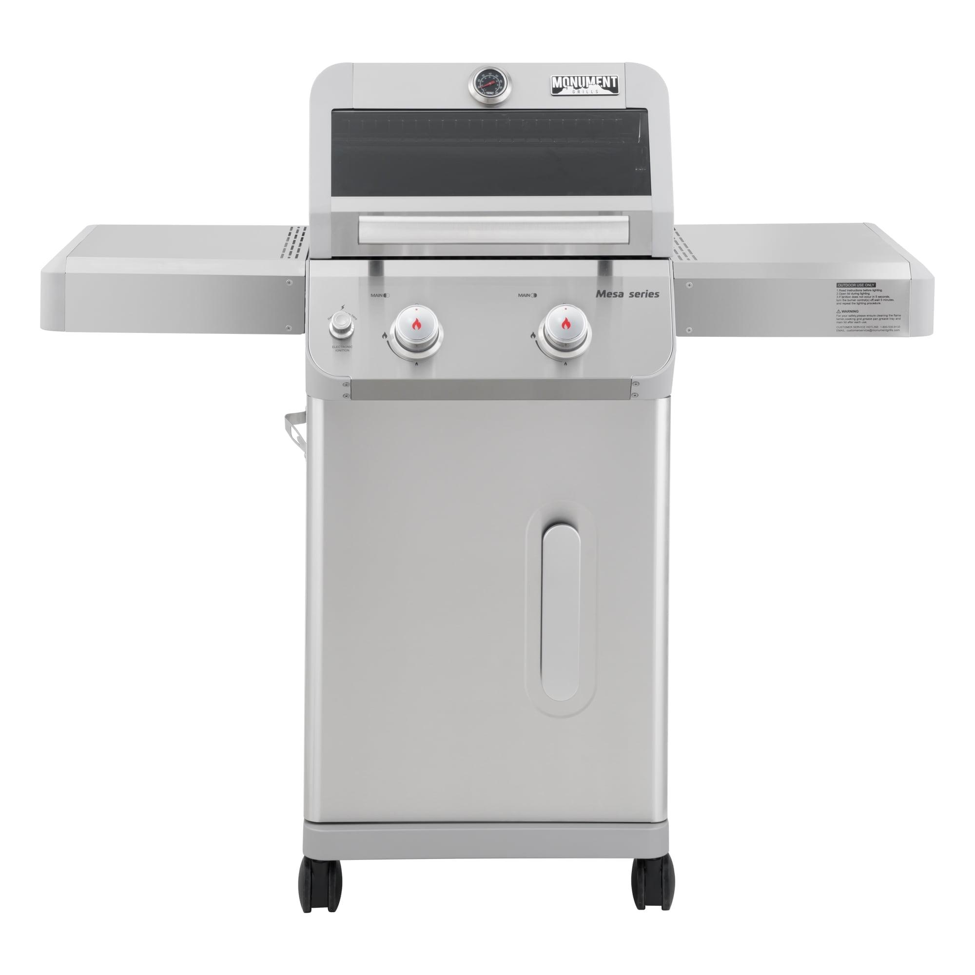 Mesa 2-Burner Stainless Steel Propane Gas Grill with LED Controls