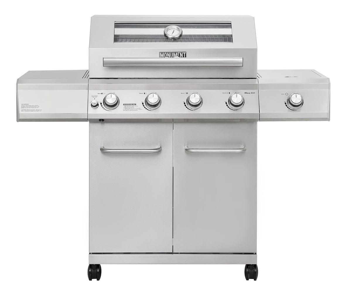 Mesa 400 Stainless Steel 4-Burner Propane Gas Grill with Side Burner