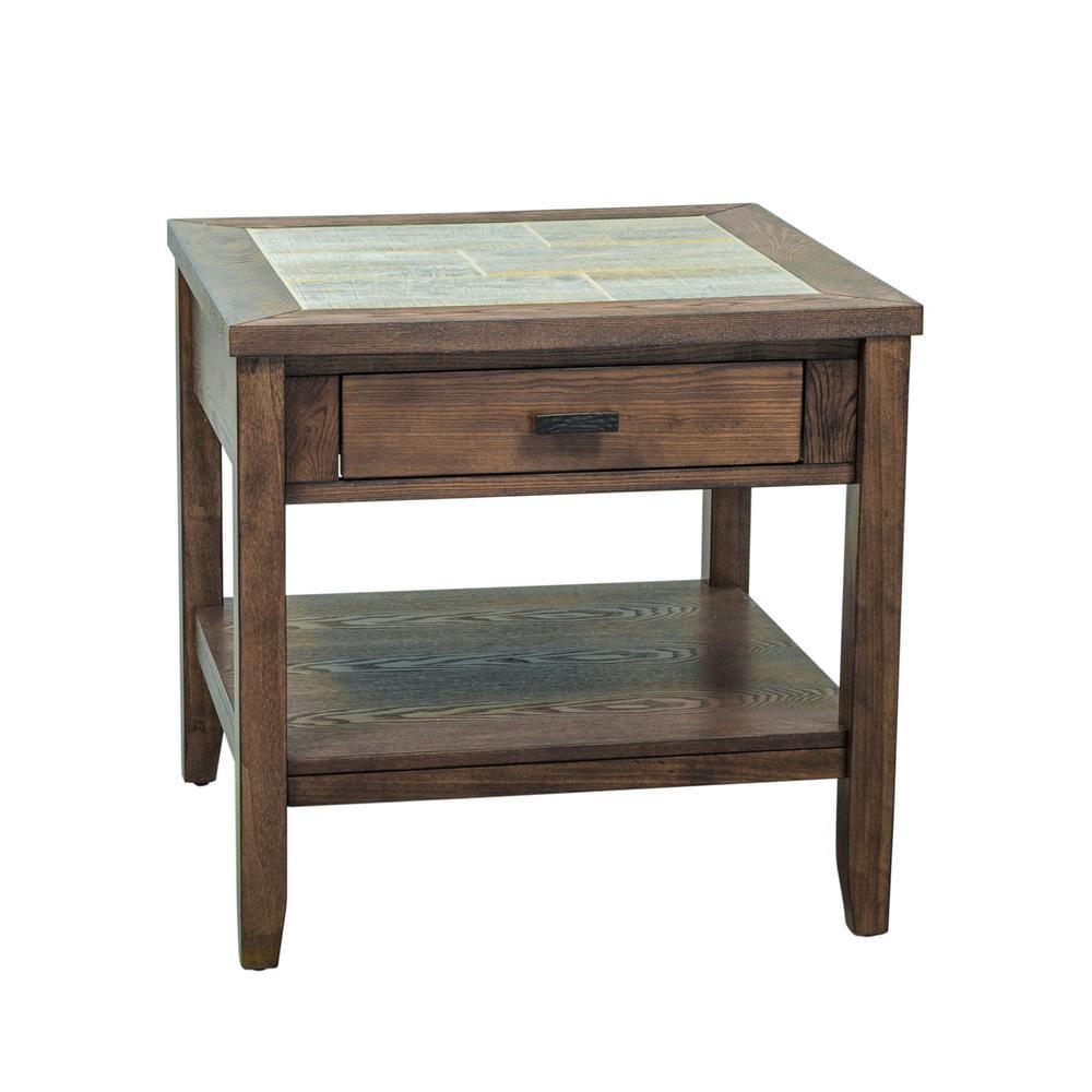 Mesa Valley Medium Brown End Table