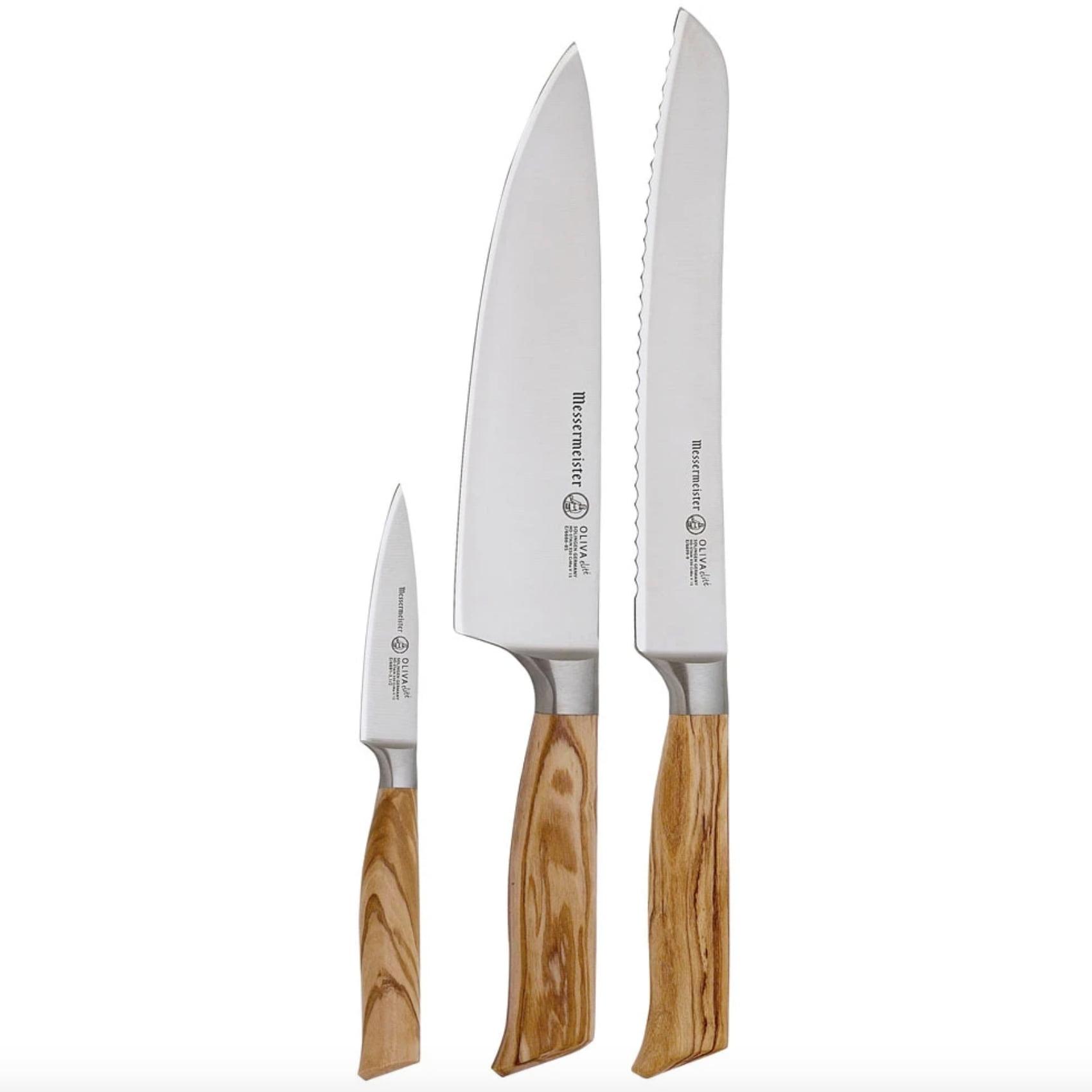 Messermeister Oliva Elite Olive Wood 3-Piece Knife Set