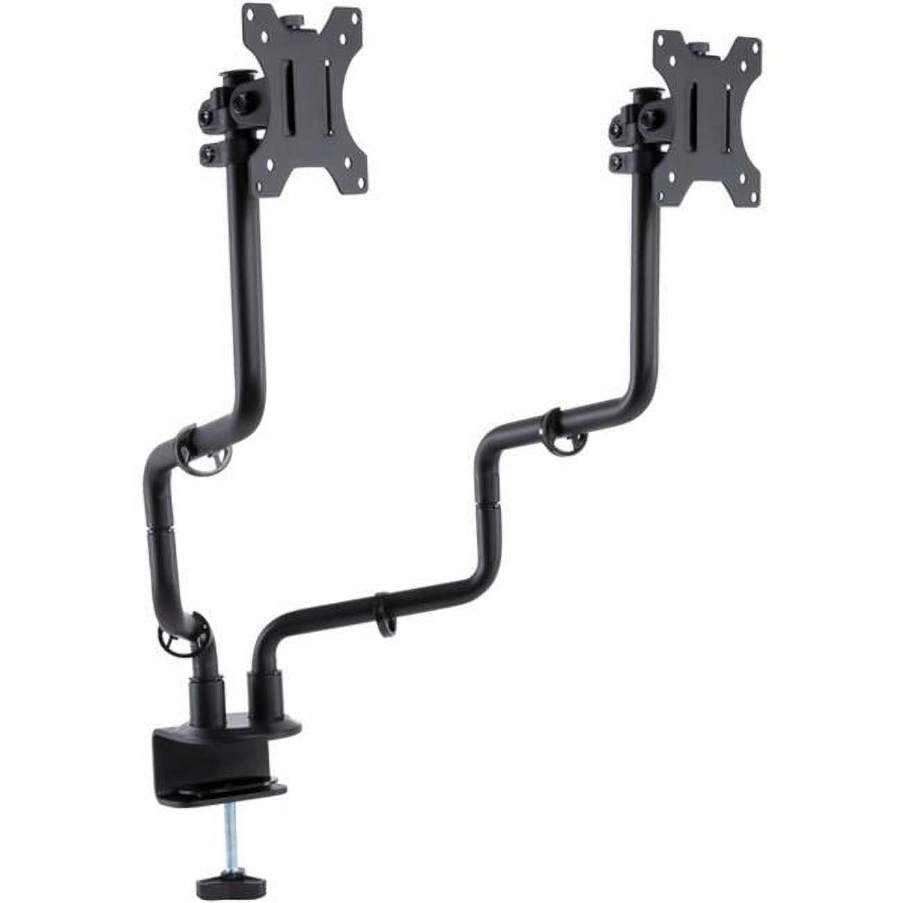 Black Dual Monitor Desk Mount with Full Motion Arms