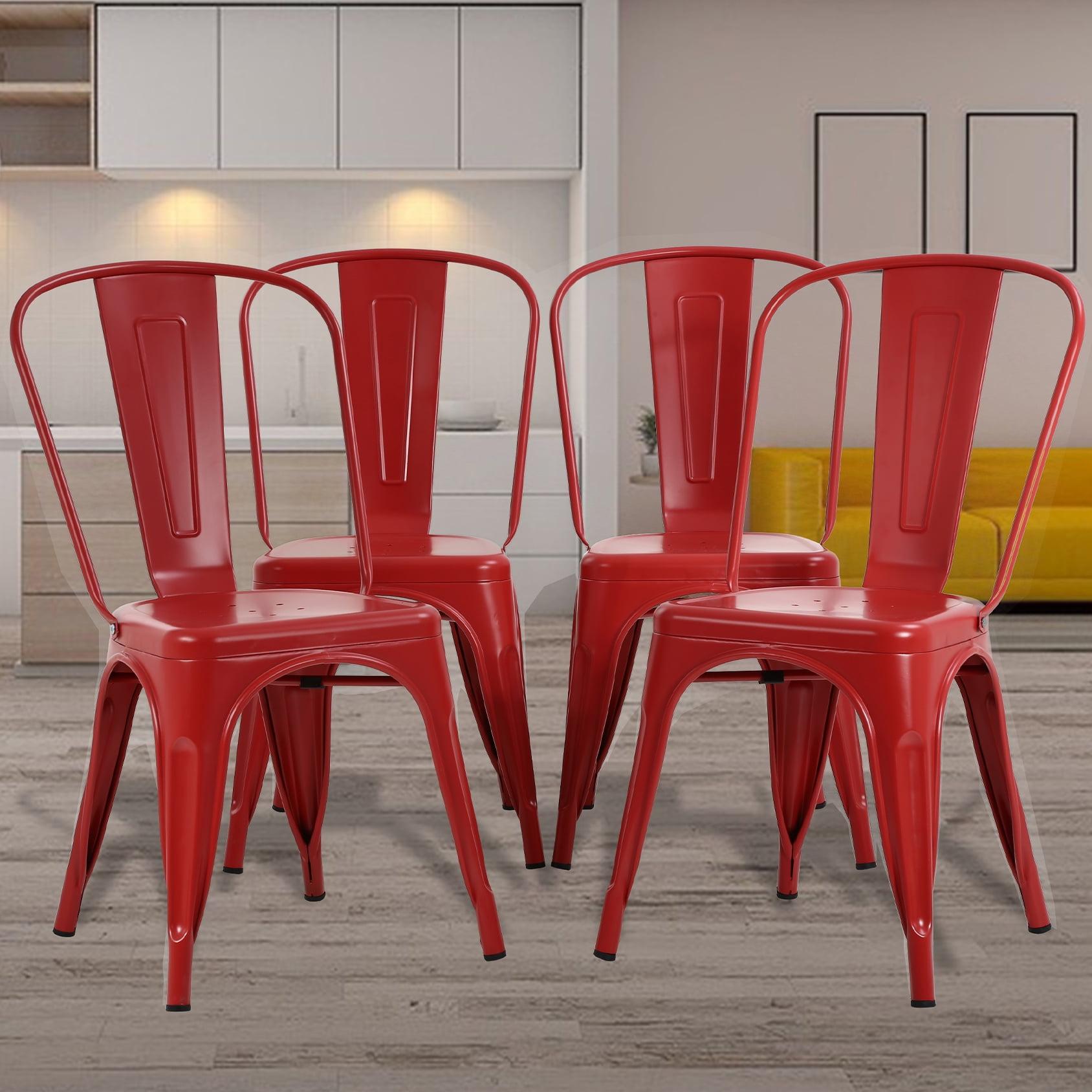 FDW Metal Dining Chairs Indoor Outdoor Chairs Patio Chairs Kitchen Metal Chairs Restaurant Chair