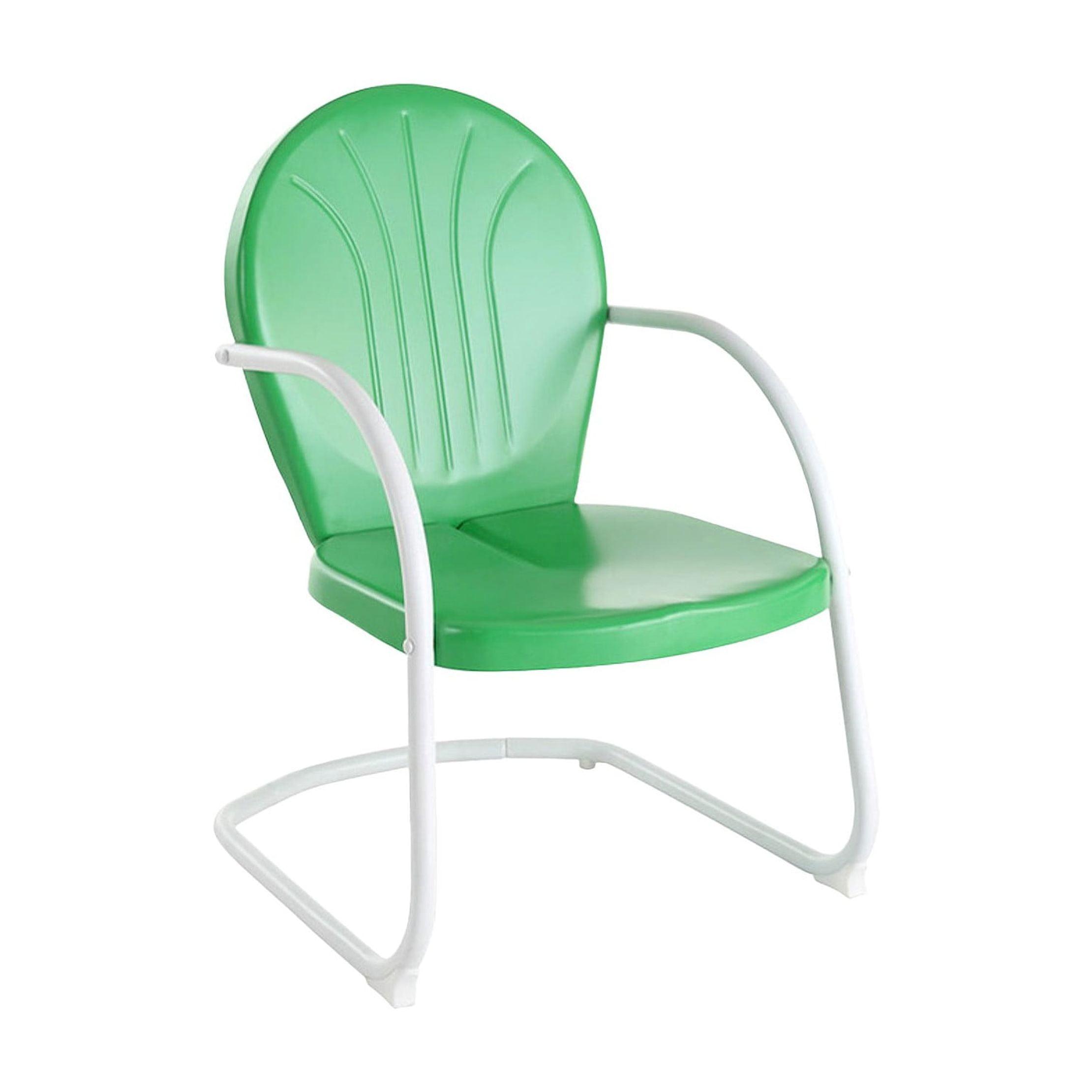 Grasshopper Green Metal Outdoor Dining Arm Chair