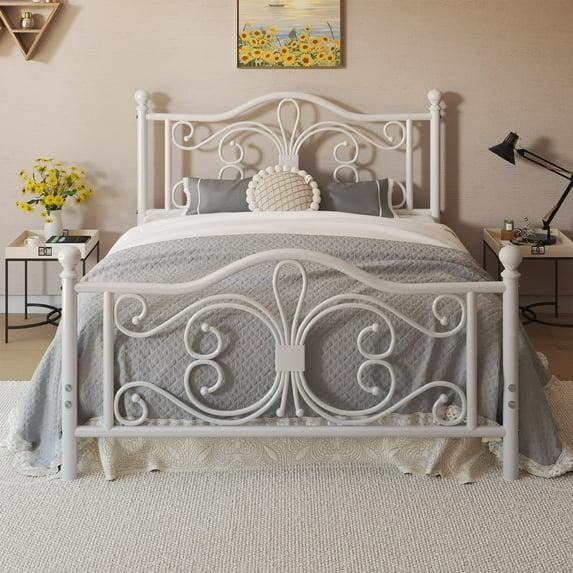 Lark Manor™ Eylin Metal Platform Bed with Butterfly Design Headboard and Footboard, Underbed Storage & Reviews | Wayfair