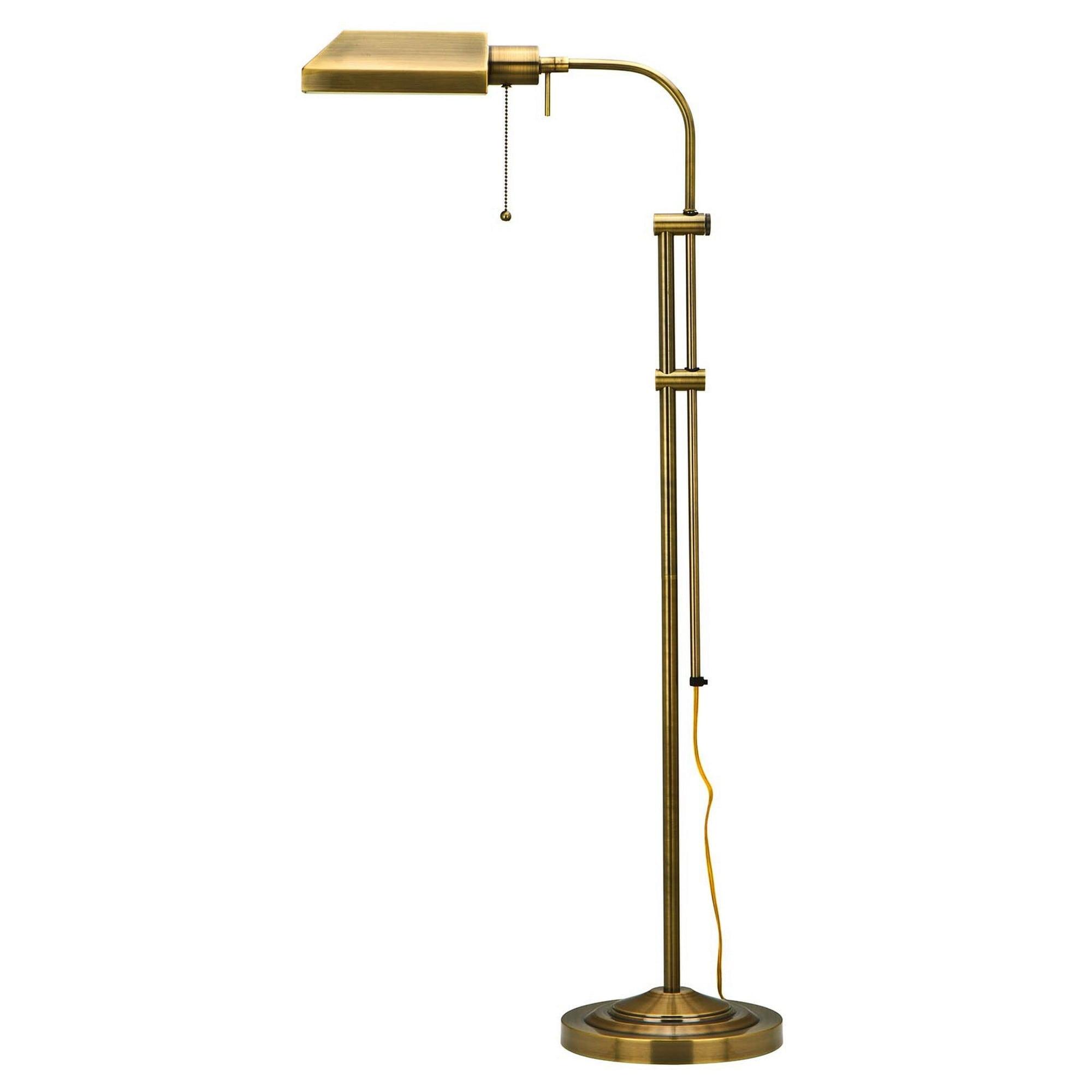 Elegant Gold Metal Adjustable Floor Lamp, 46" Height