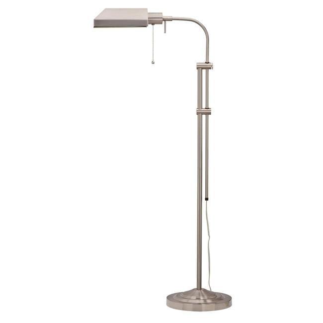 Adjustable White Metal Rectangular Floor Lamp