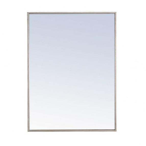 Elegant Lighting Metal frame Rectangle Mirror 24 inch Silver