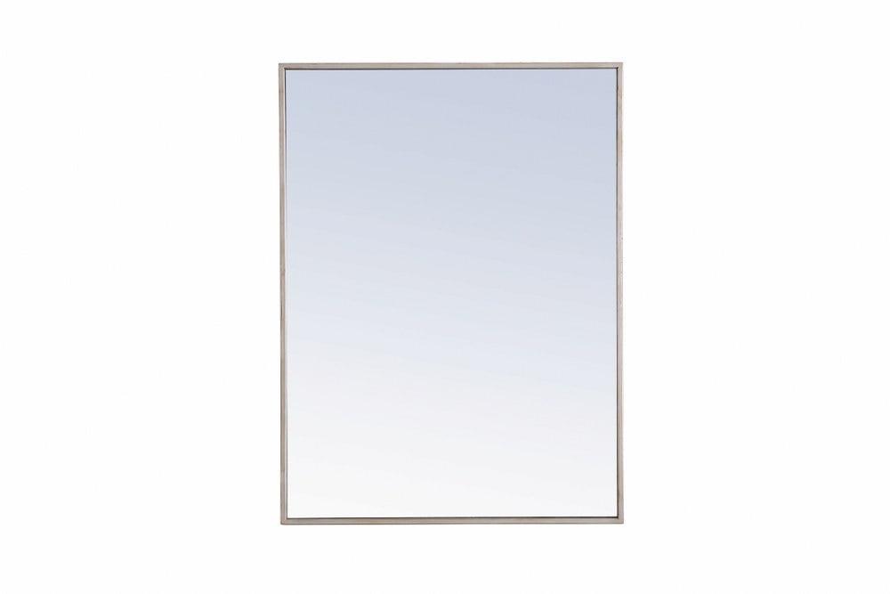 Elegant Lighting Metal frame Rectangle Mirror 24 inch Silver