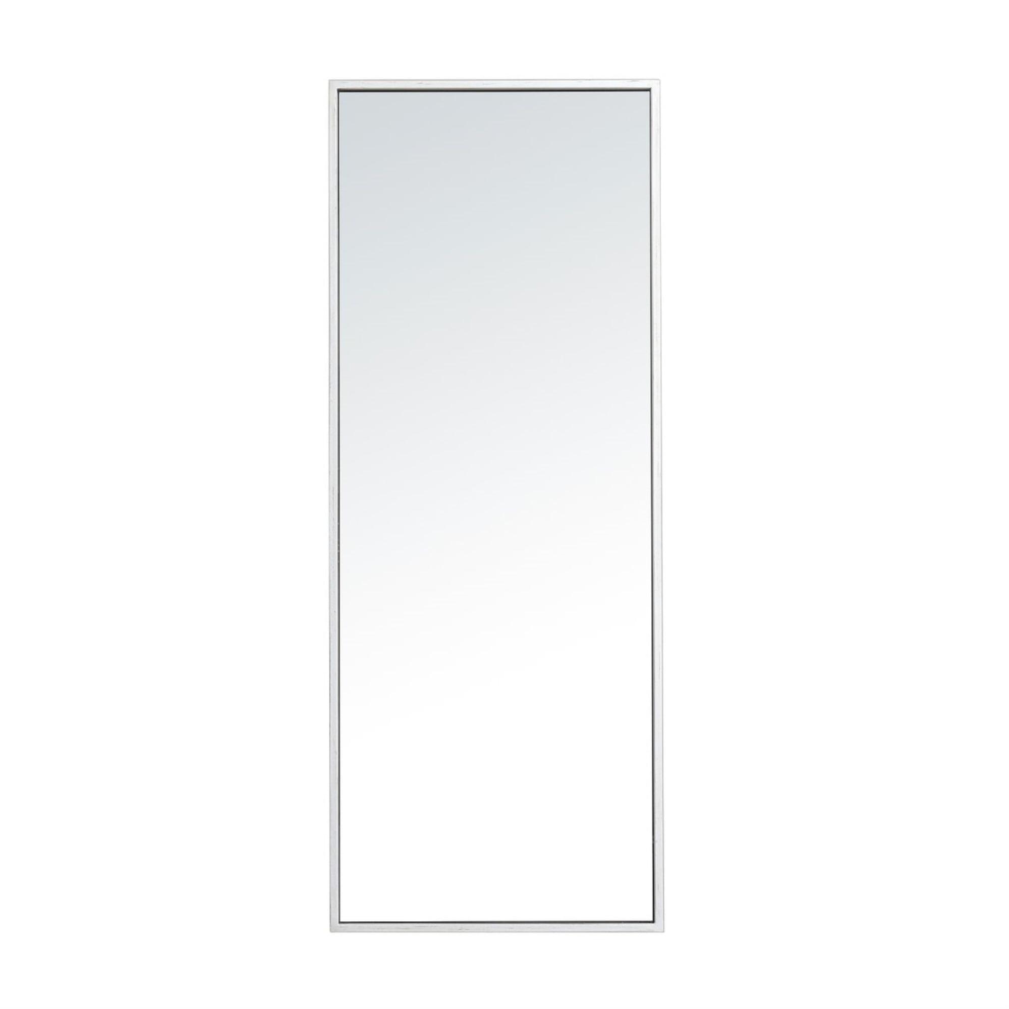 Metal frame rectangle mirror 14 inch in Sliver