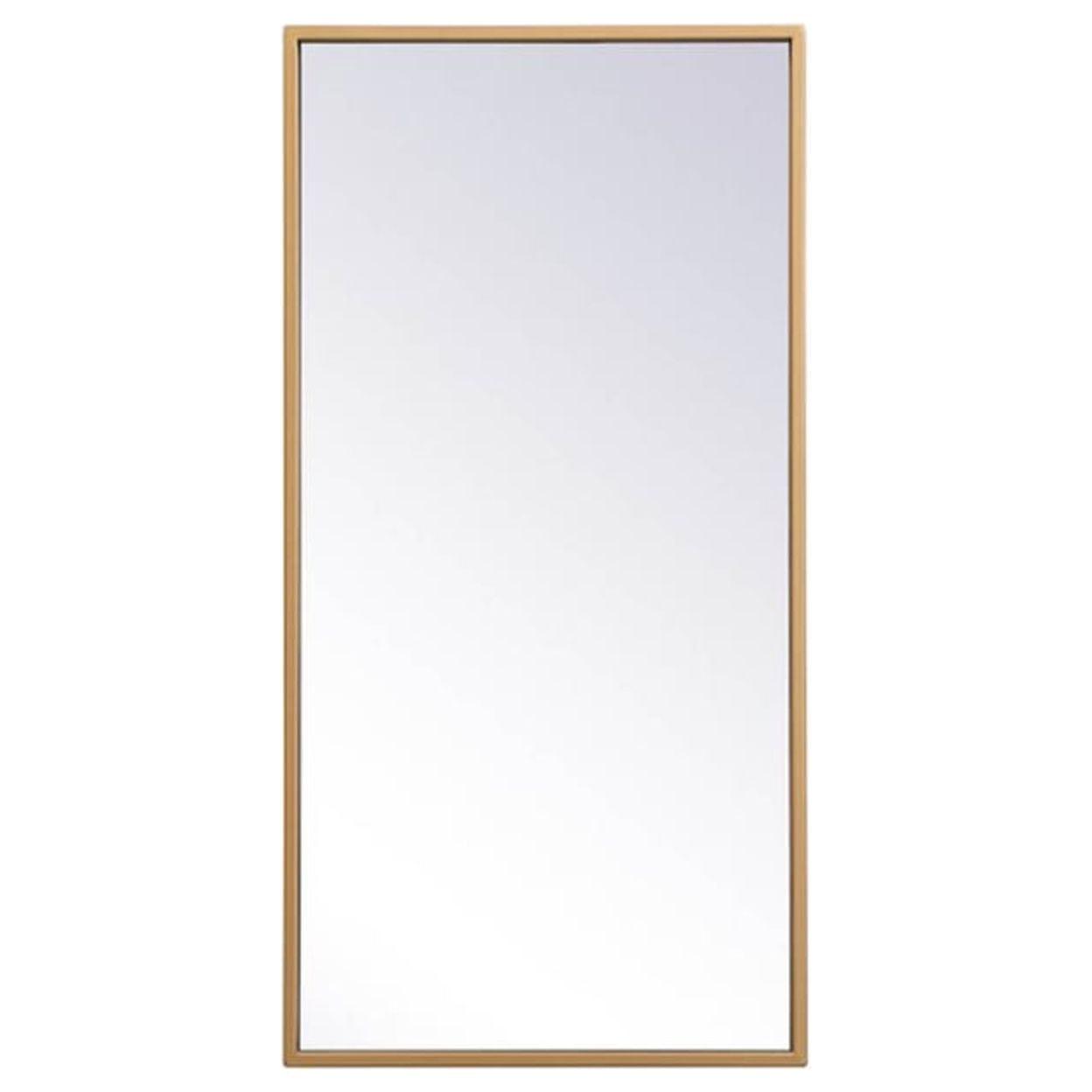 Transitional Silver Finish Rectangular Wood Mirror 14x28 inch