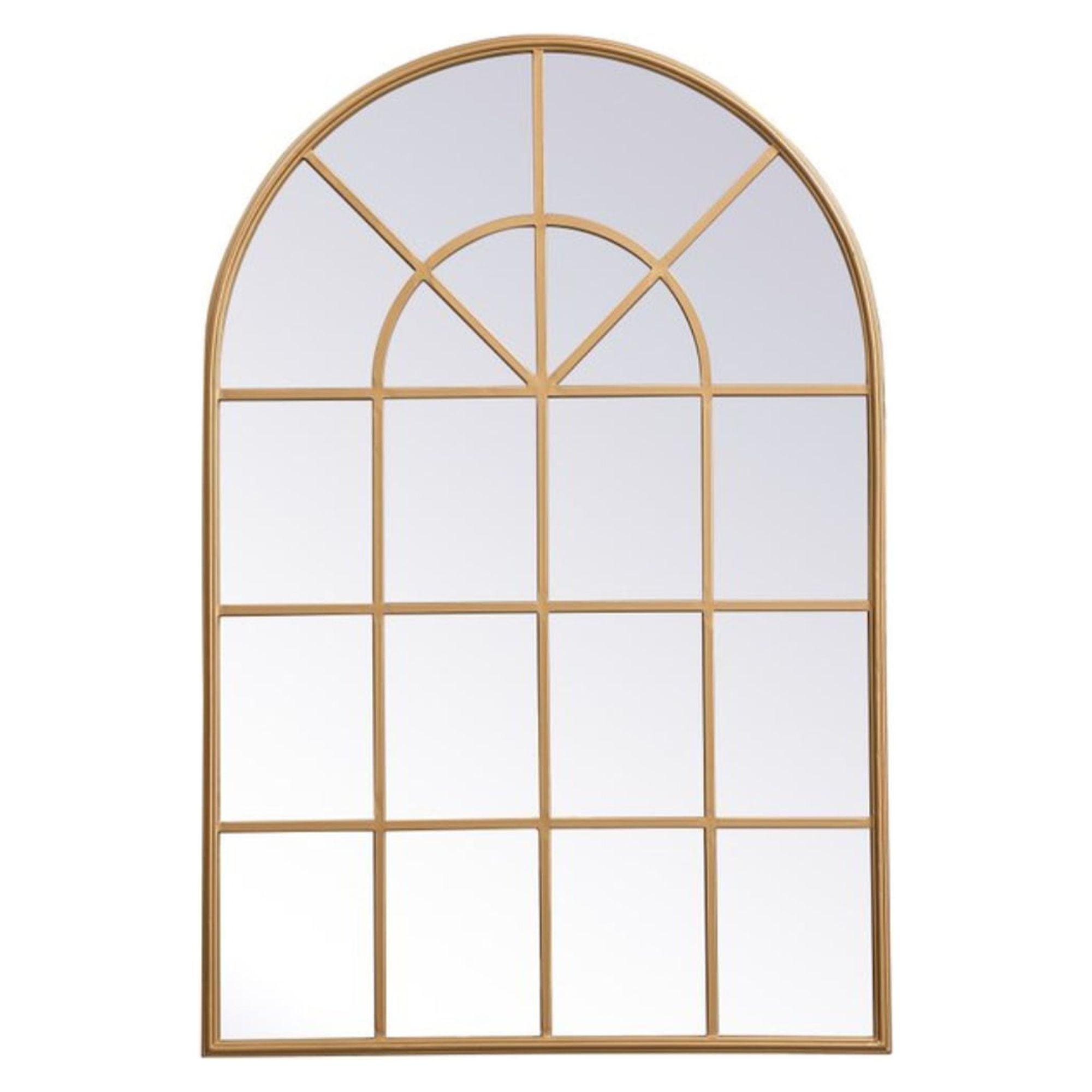 Metal frame rectangle mirror 14x28 inch in in Brass