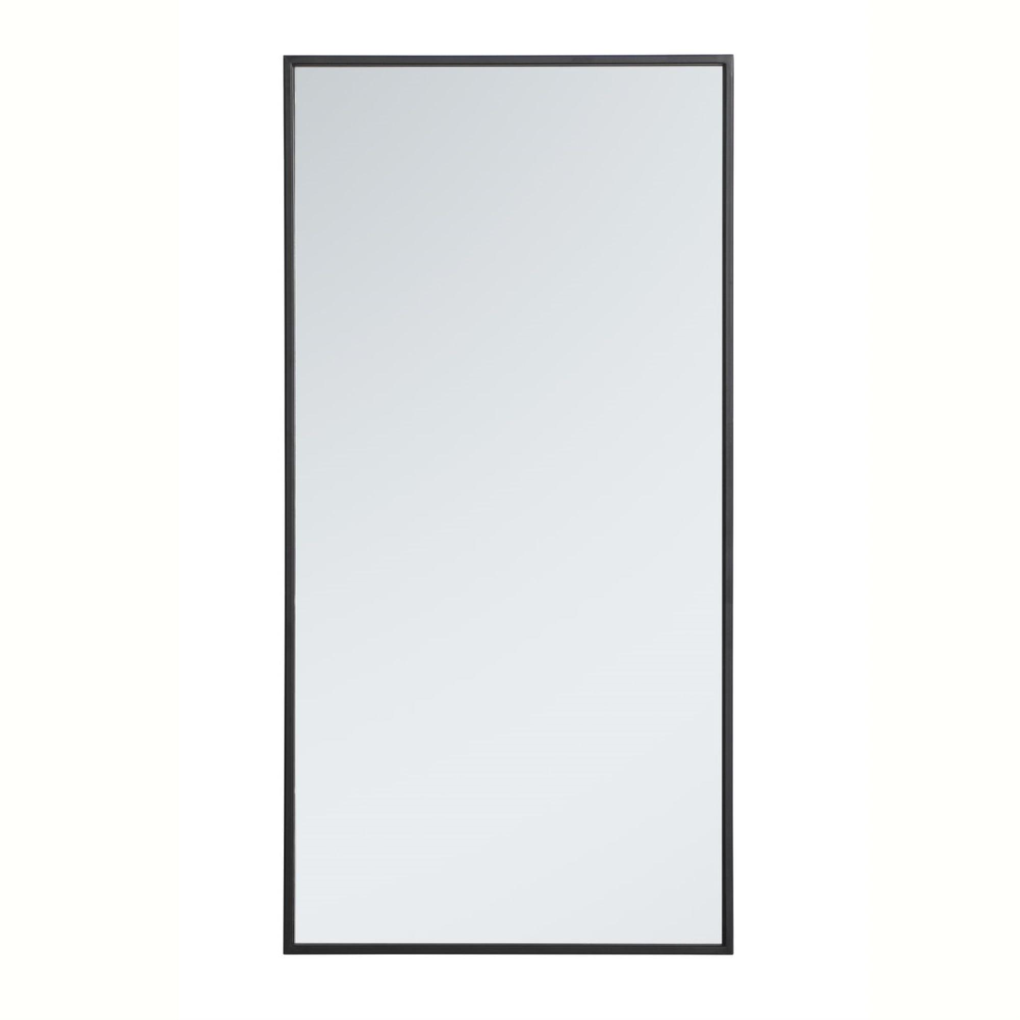 Elegant Lighting Metal frame rectangle mirror 18 inch in Black