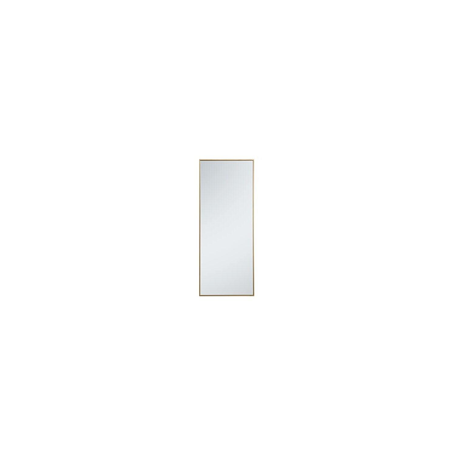 Elegant 24-Inch Gold Metal Frame Rectangular Mirror