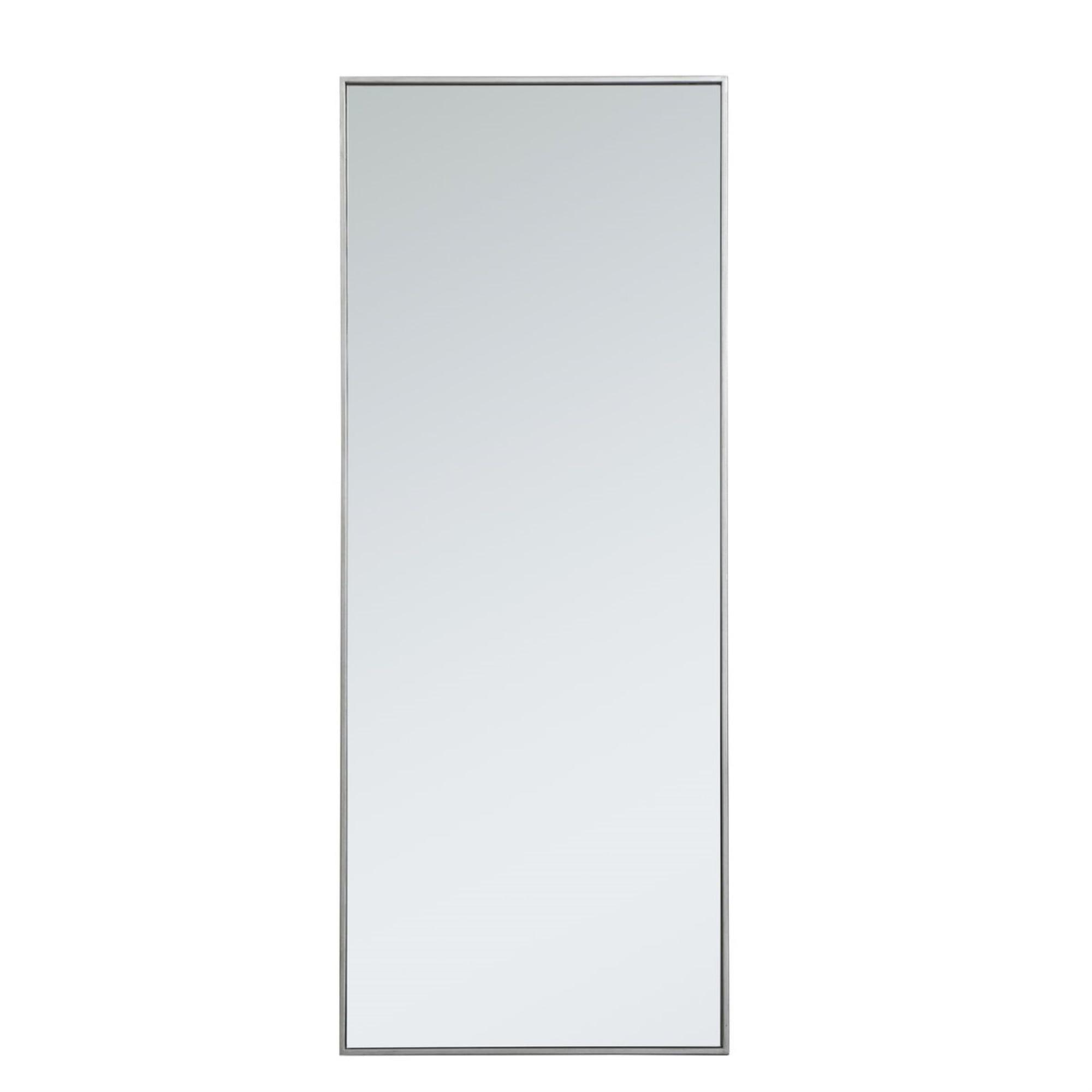 Metal frame rectangle mirror 24 inch in Sliver