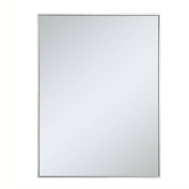 Metal frame rectangle mirror 30 inch in Sliver