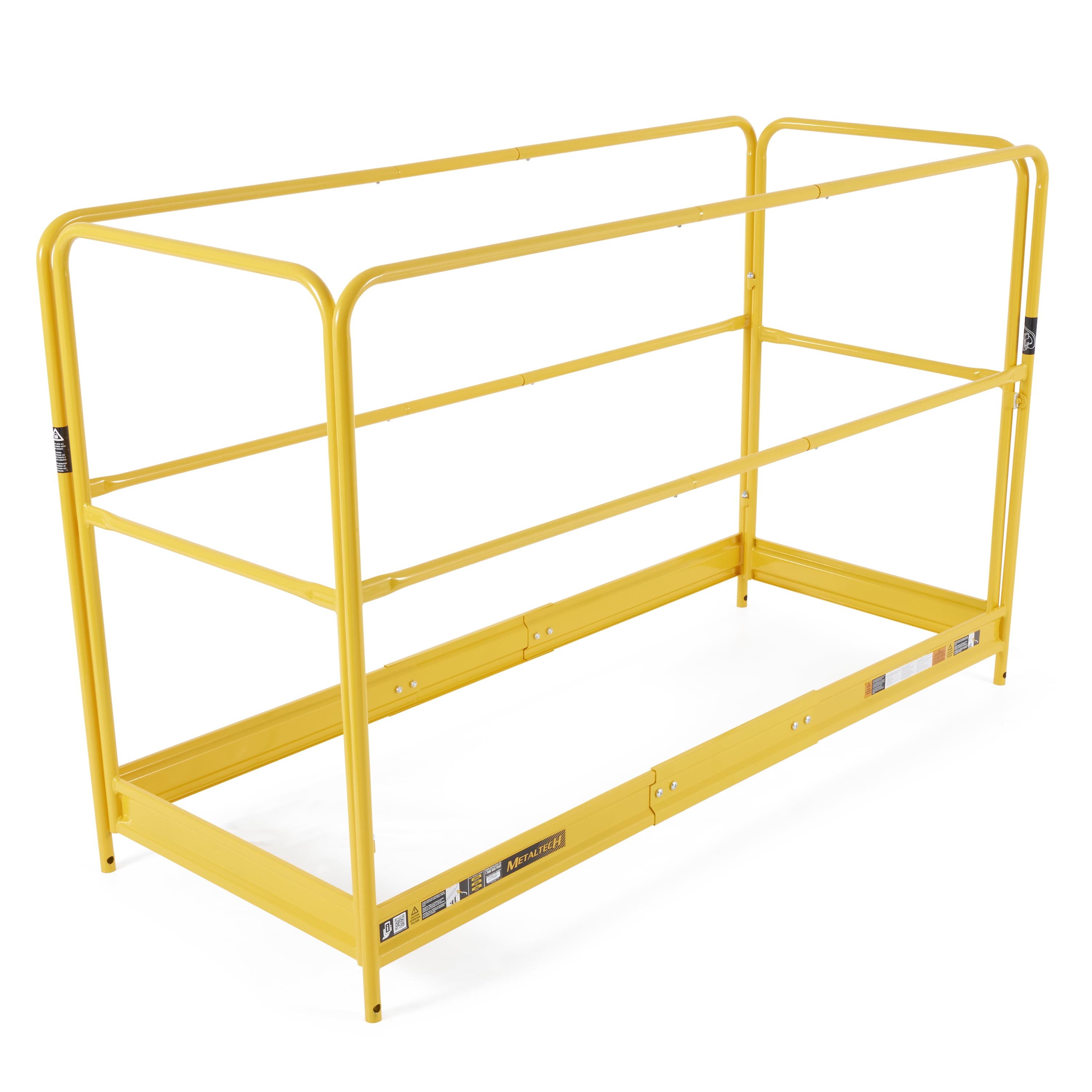 Yellow Powder-Coated Steel 6-Foot Scaffolding Guard Rail