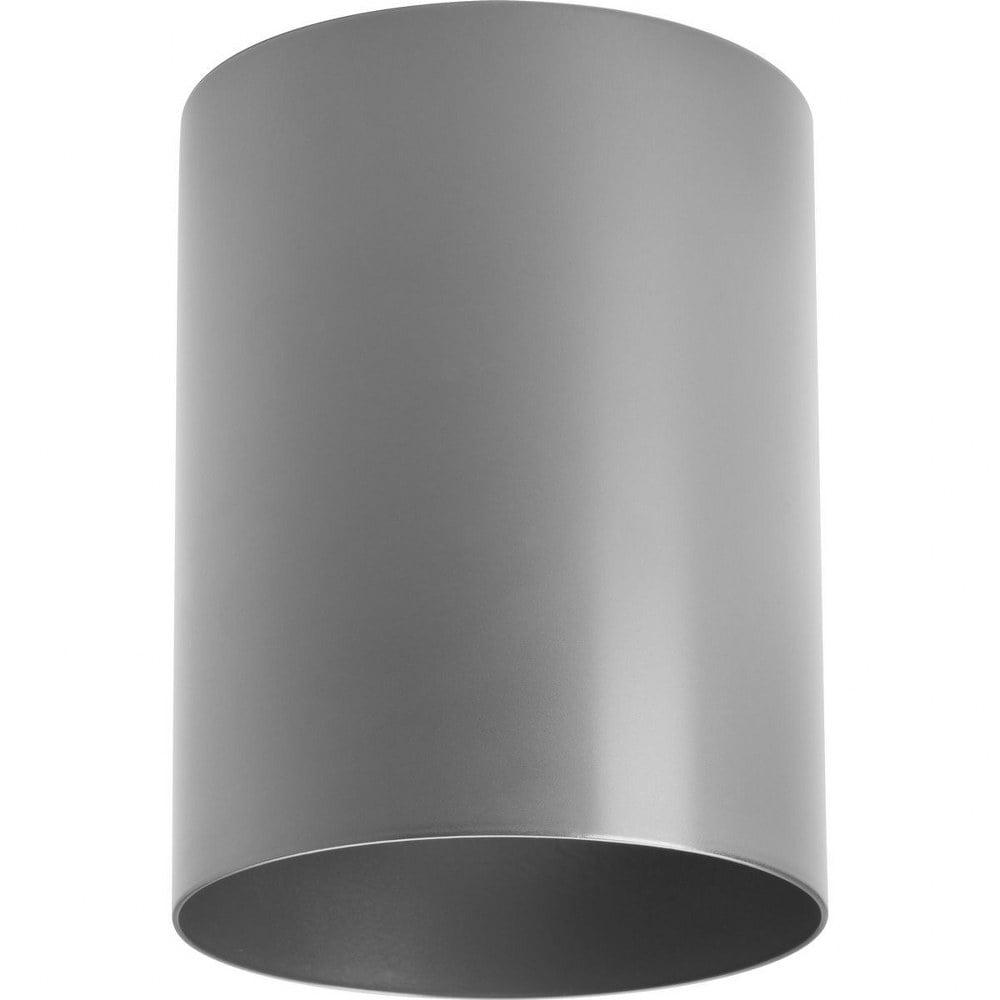 Progress Lighting, Cylinder, 1-Light, Flush Mount, Metallic Gray, Aluminum, LED, Wet Rated, Antique Bronze Shade