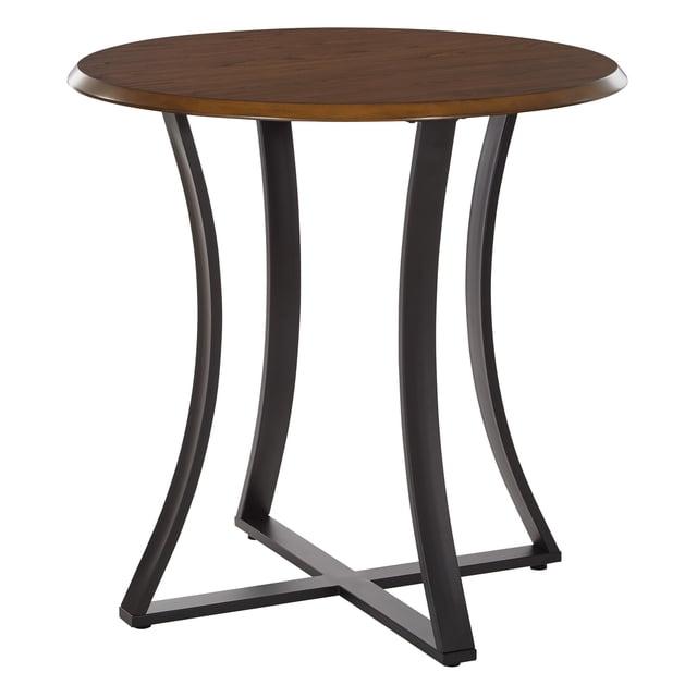 Metro 36" Oak Veneer Top Dining Table with Black Metal Base