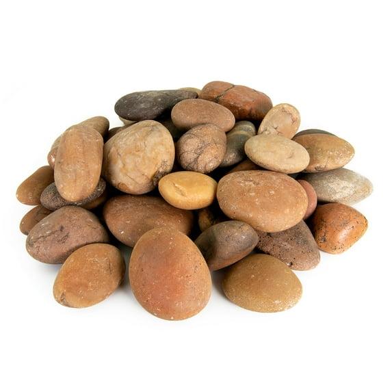 Mexican Beach Pebbles, Round River Rock  Landscape Garden Stones 40 pounds
