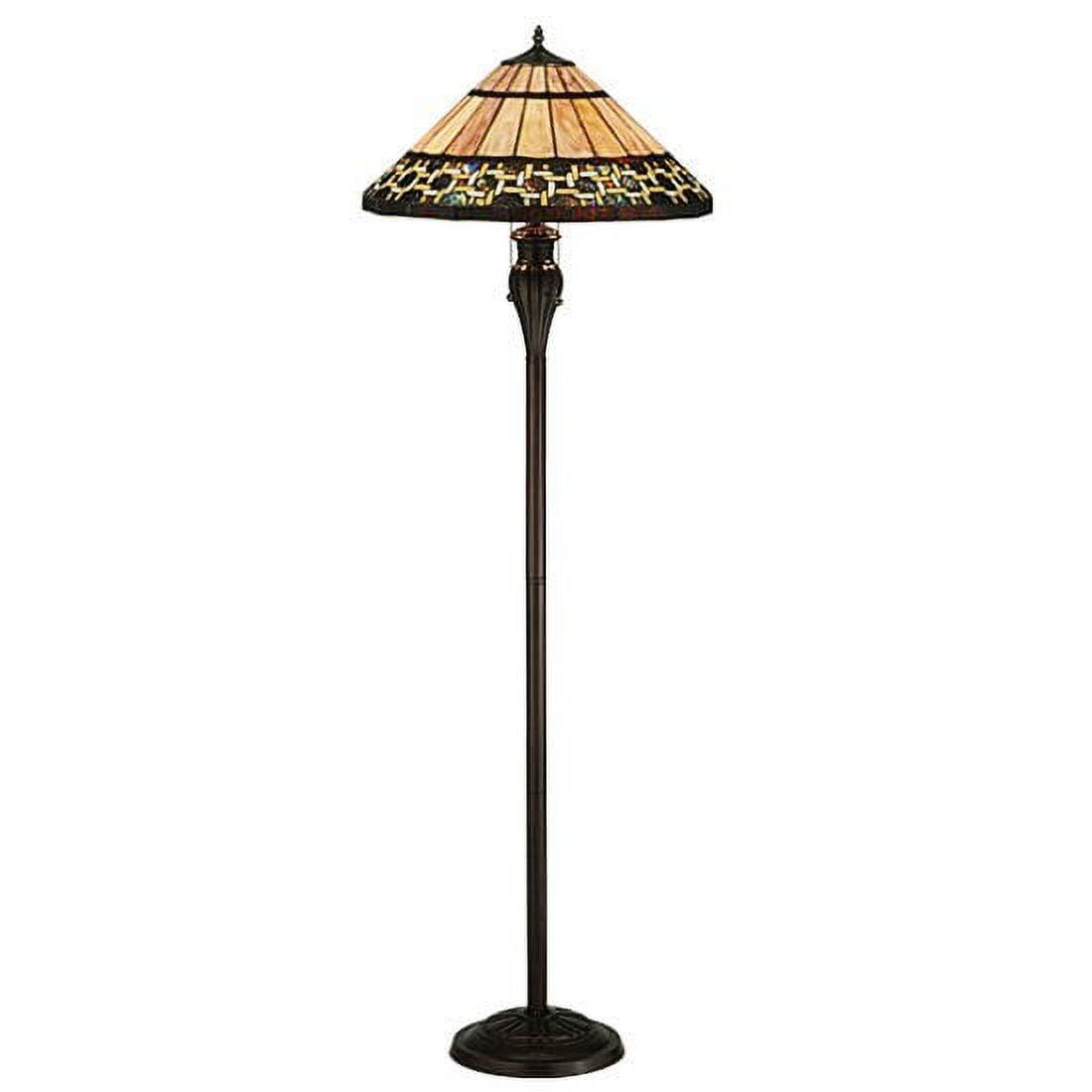 Meyda Tiffany & Stained Glass 61'' Mahogany Bronze Traditional Floor Lamp