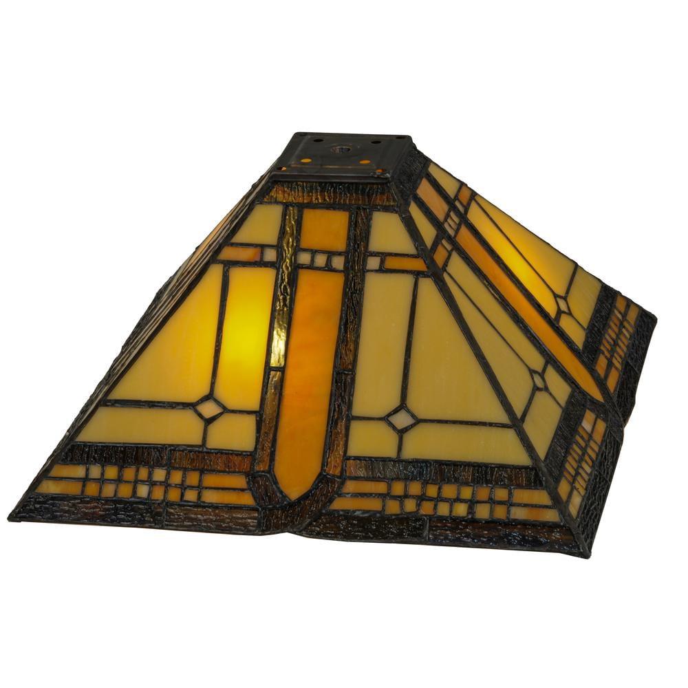 Meyda Tiffany & Stained Glass 7'' H x 18'' W Glass Rectangle Lamp Shade