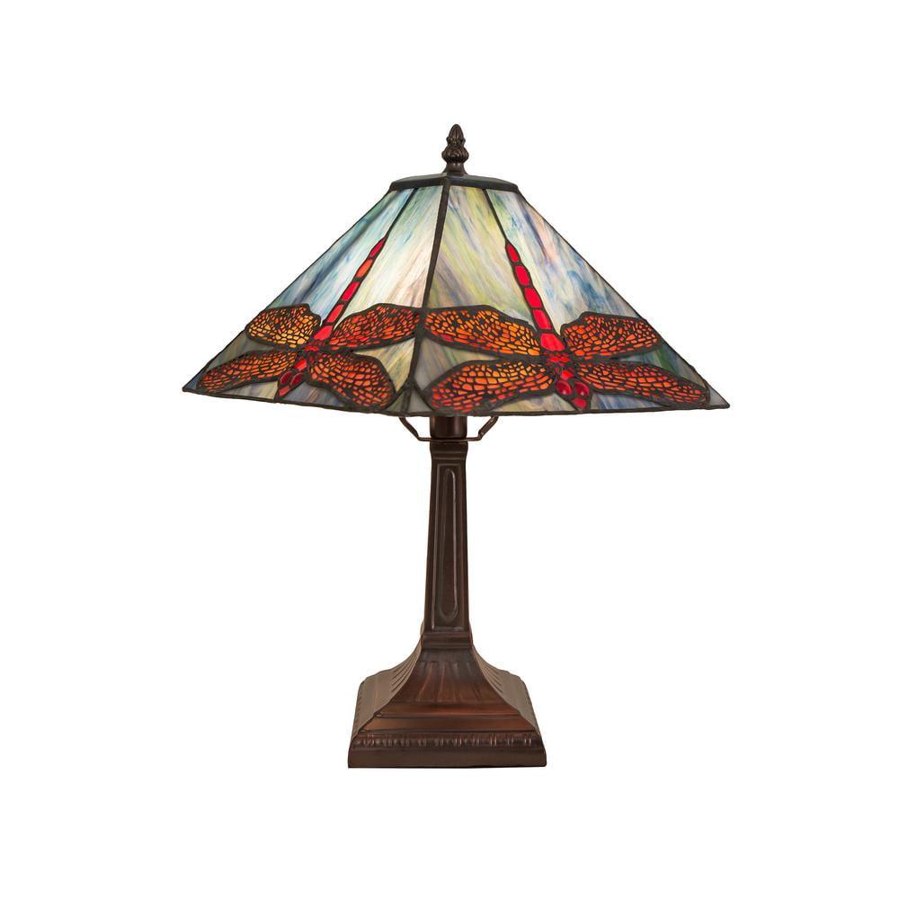 Meyda Tiffany & Stained Glass Metal Table Lamp