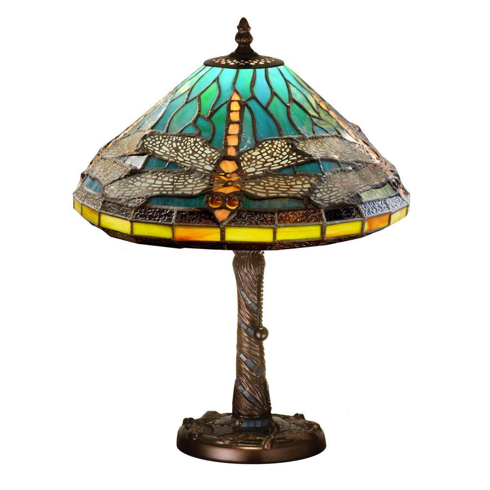 Meyda Tiffany & Stained Glass Metal Table Lamp