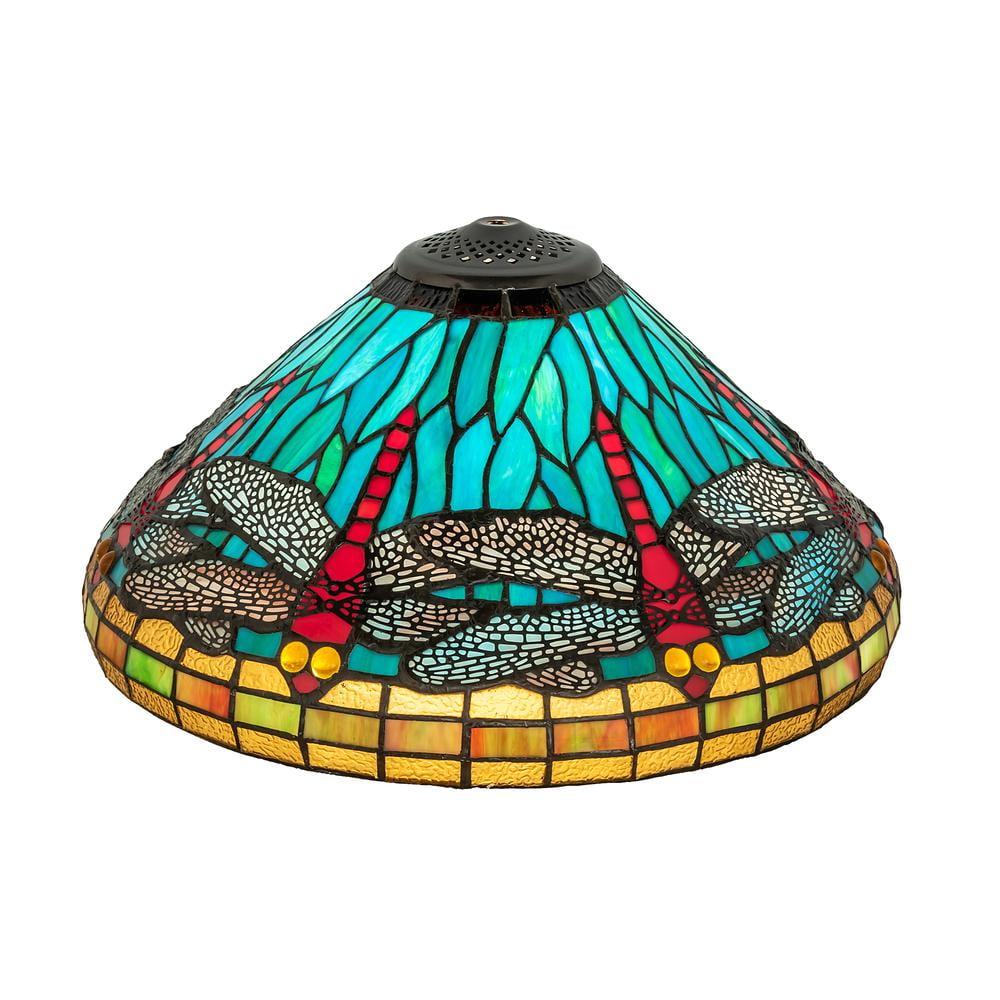 Multicolor Tiffany Dragonfly Stained Glass Lamp Shade