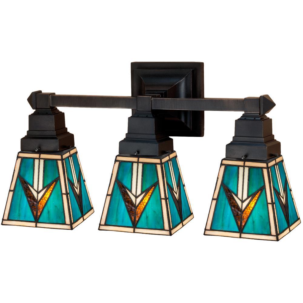 Valencia Mission 3-Light Bronze Vanity Wall Sconce