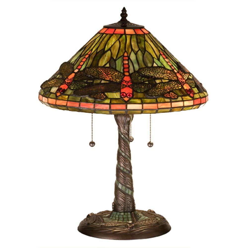 Meyda Tiffany & Stained Glass Metal Table Lamp