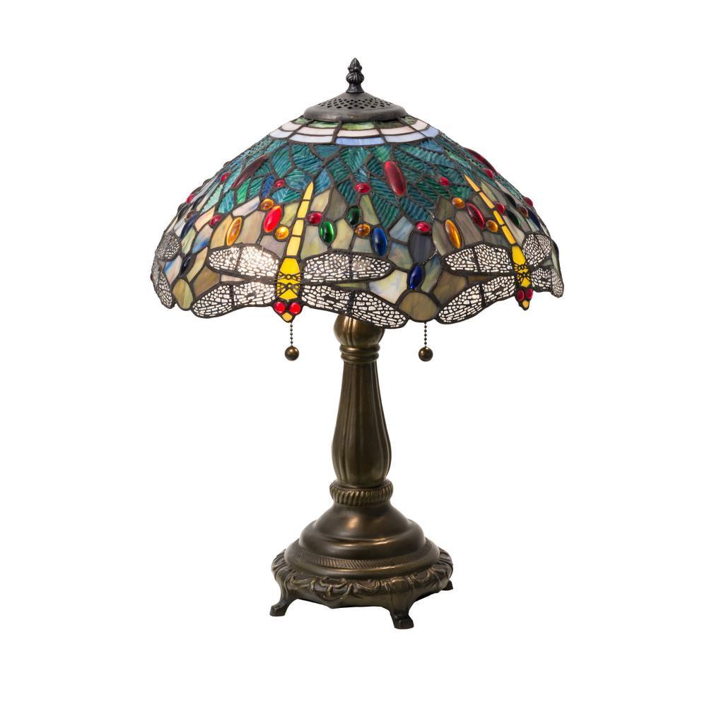 Meyda Tiffany & Stained Glass Metal Table Lamp