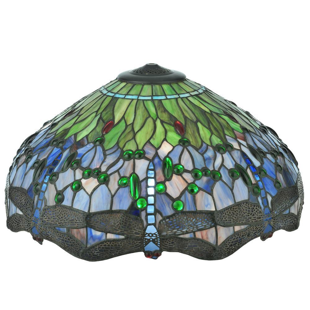 Meyda 22" Stained Glass Tiffany Dragonfly Shade