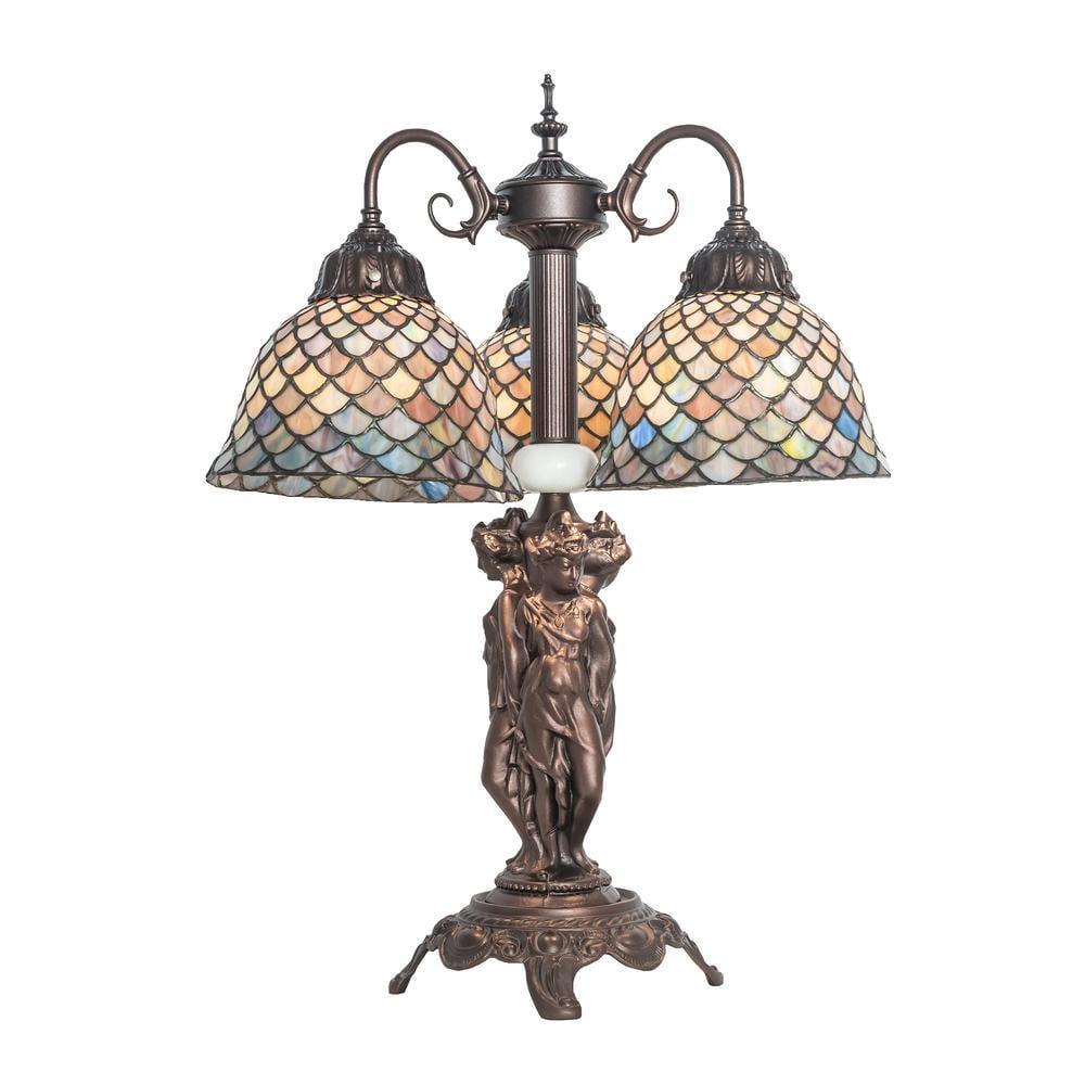 Meyda Tiffany & Stained Glass Metal Arched Lamp