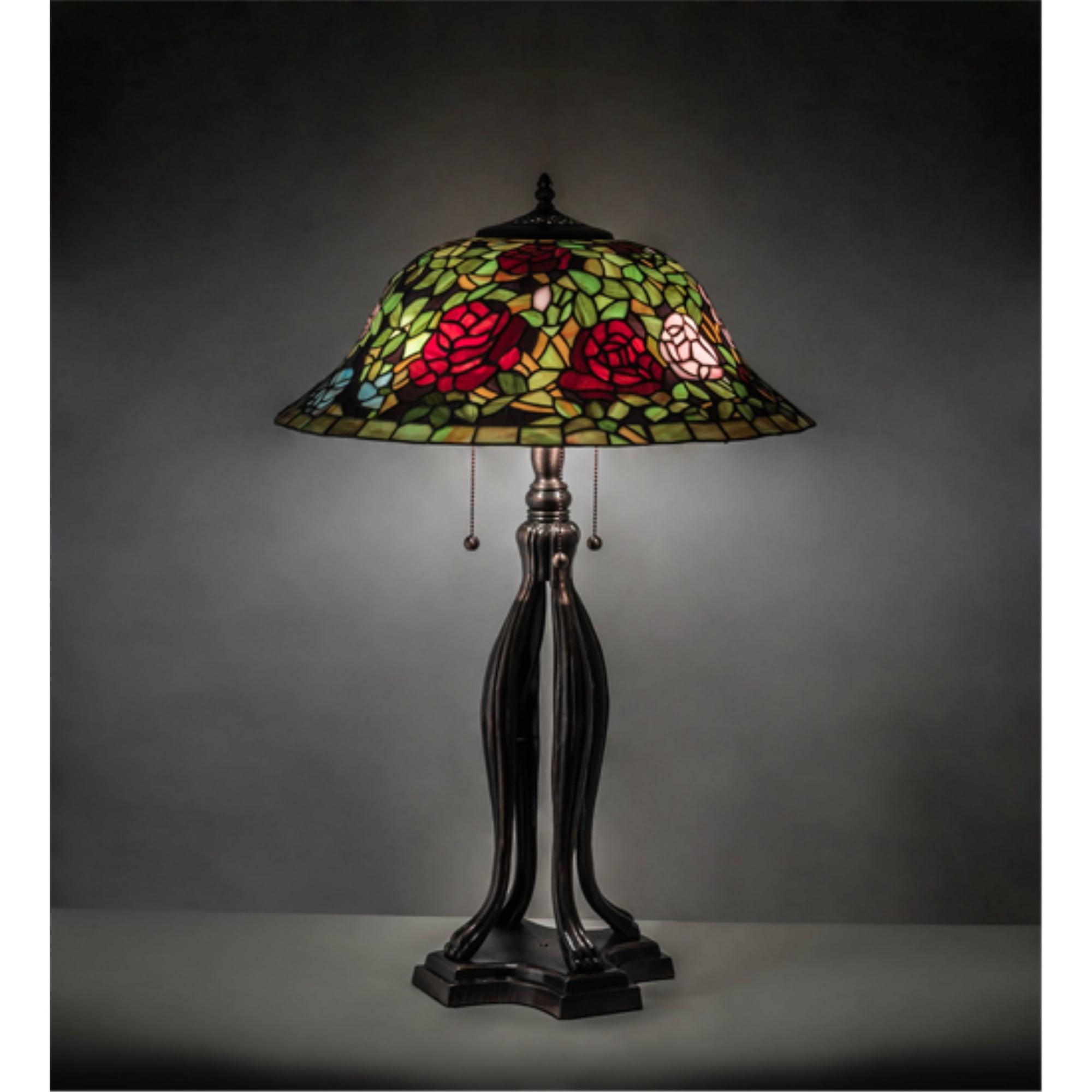 Meyda Tiffany & Stained Glass Metal Table Lamp