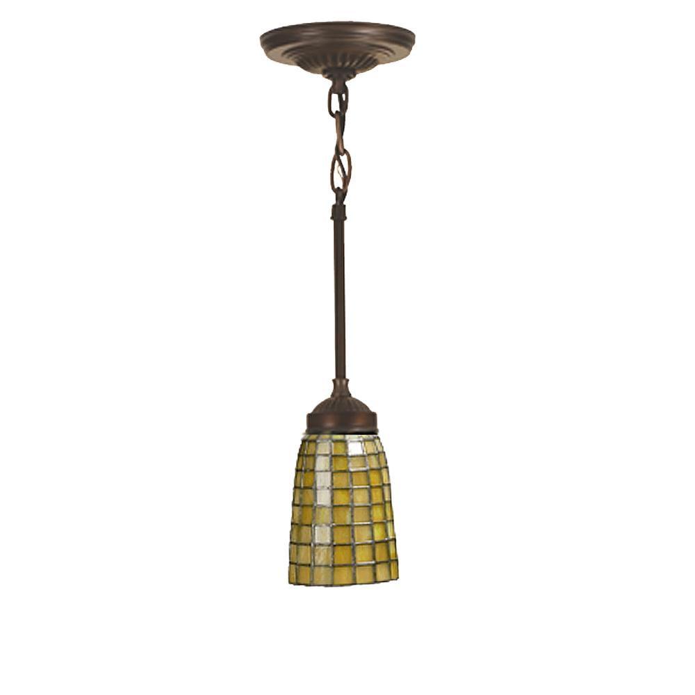 Terra Verde Honeydew Mini Pendant with Mahogany Bronze Hardware