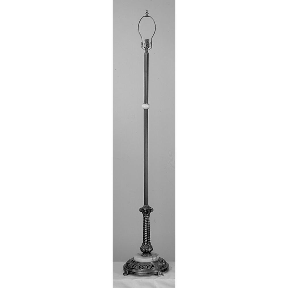 Elegant Frosted Glass 51" Multicolor Handcrafted Floor Lamp