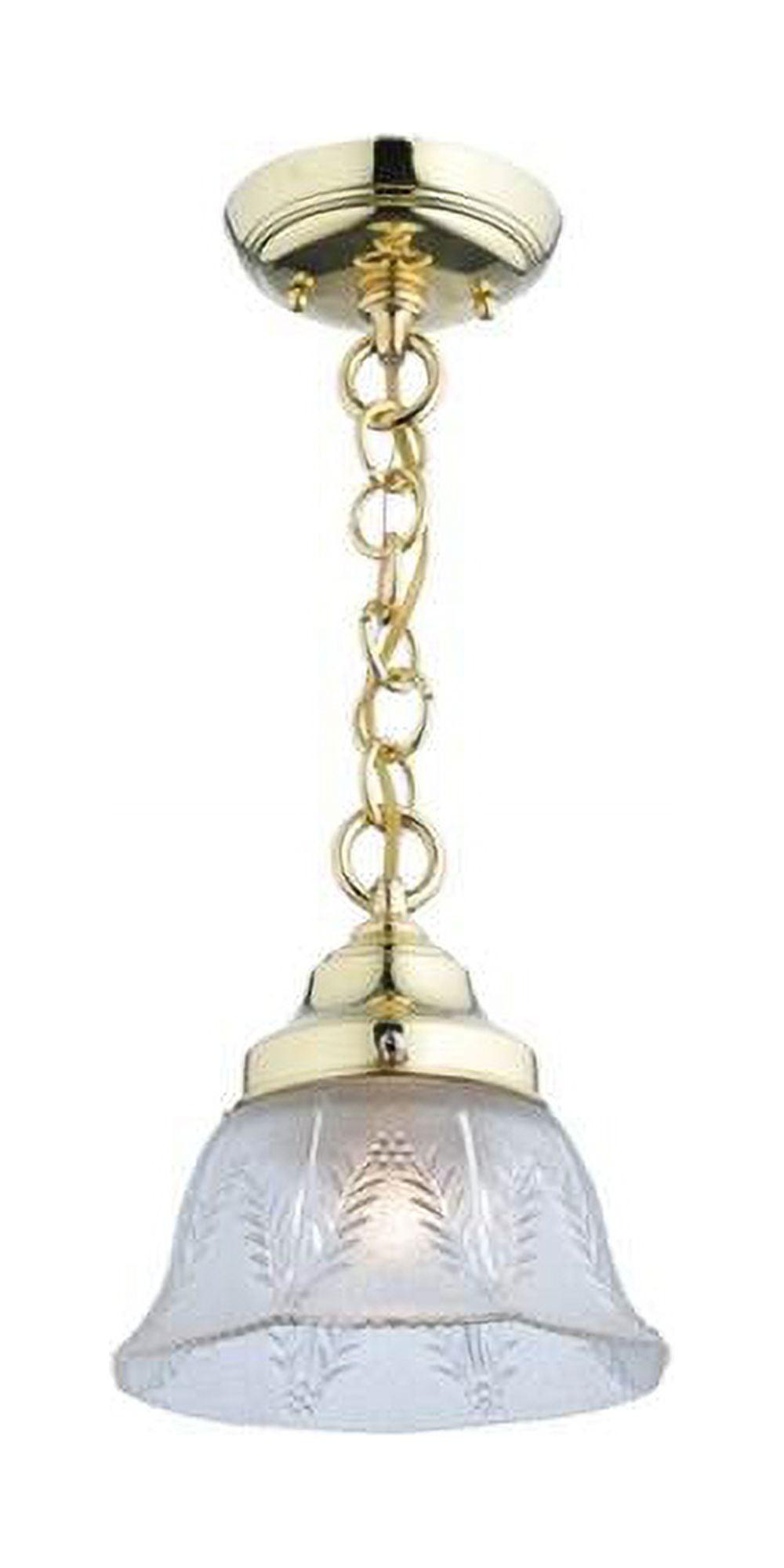 Mini Brass and Glass Indoor/Outdoor Pendant Light