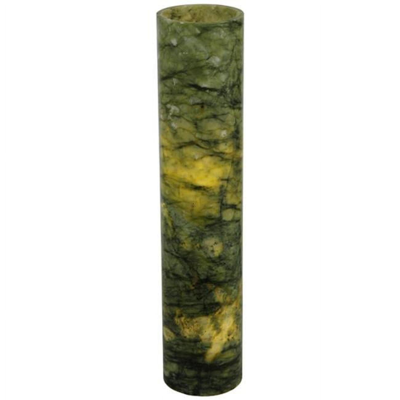 MEYDA  3.4 in. W x 15.75 in. H Jadestone Green Flat Top Candle Cover