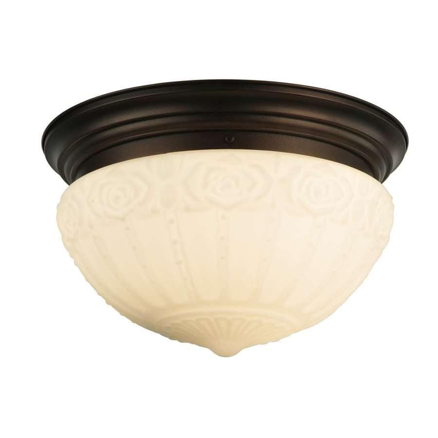 Elegant White Puffy Rose 3-Light Flush Mount Ceiling Fixture