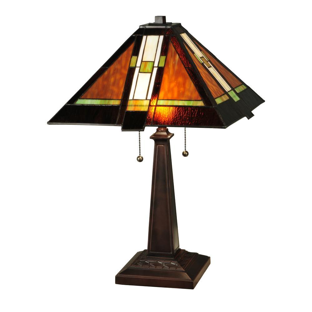 Montana Mission Stained Glass Bronze Table Lamp