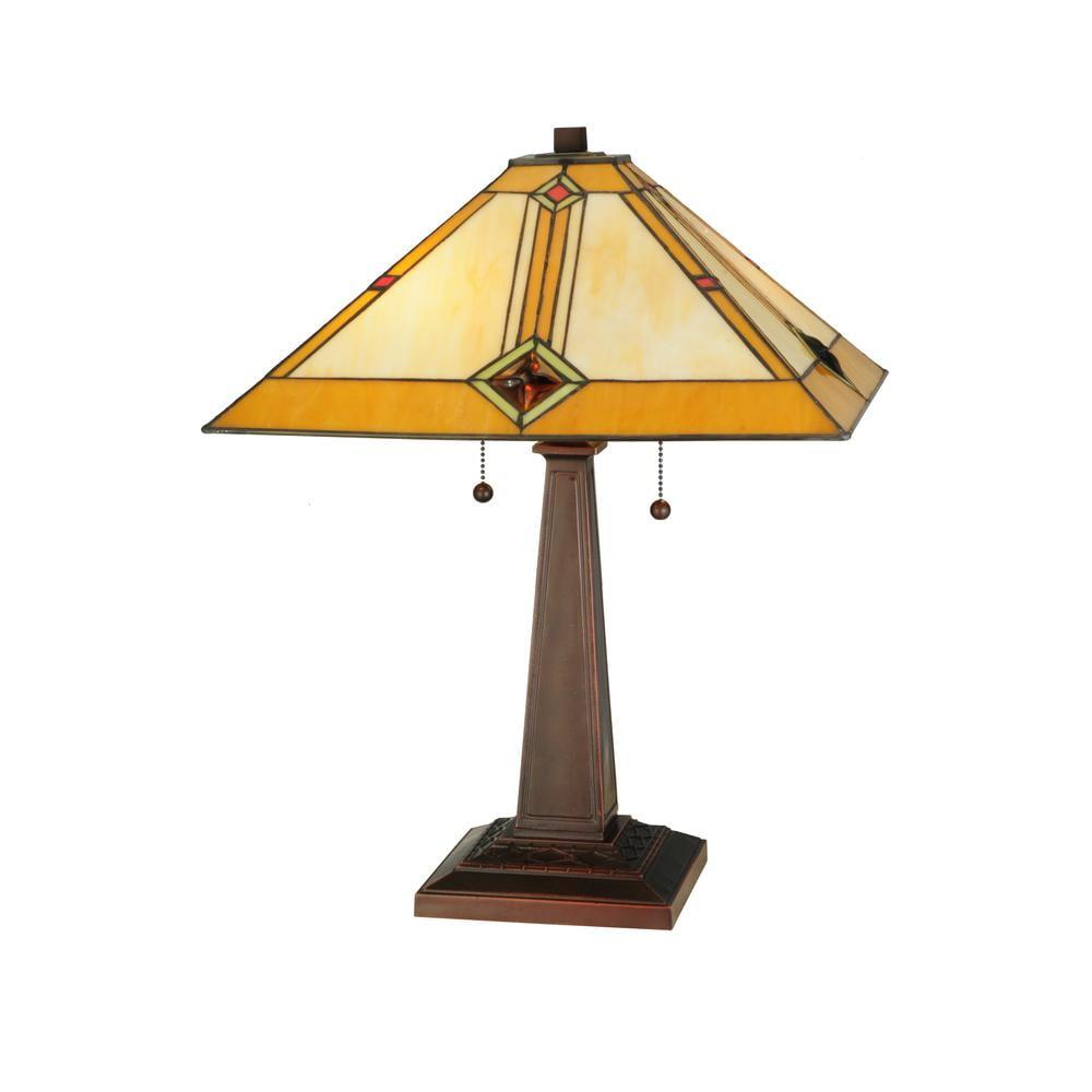 Diamond Mission Glass Table Lamp