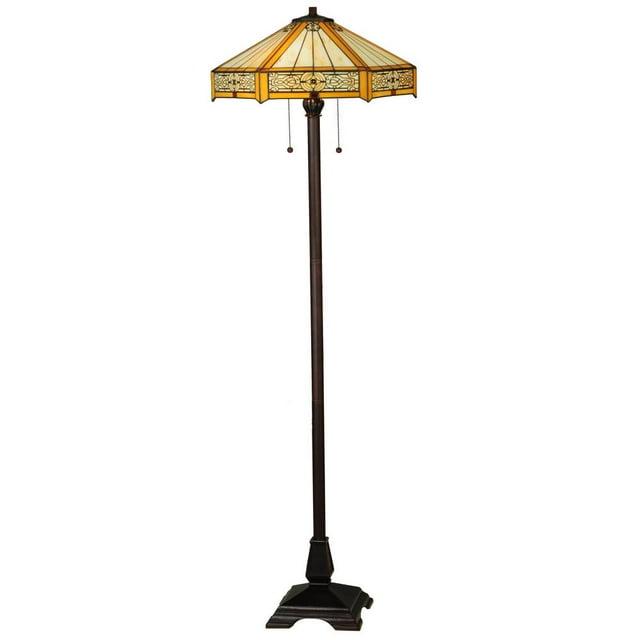 Meyda Lighting Meyda Tiffany & Stained Glass 62'' Mahogany Bronze Traditional Floor Lamp