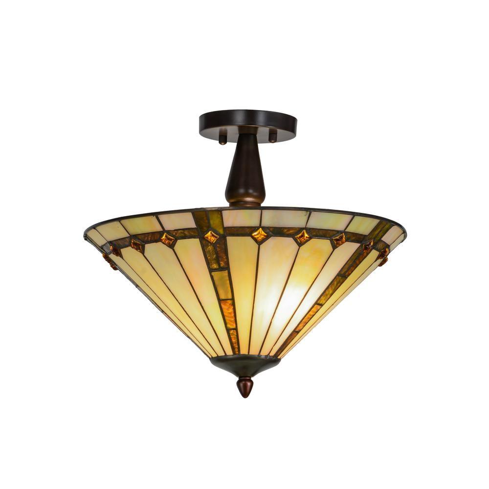 Belvidere Glass Semi Flush Mount