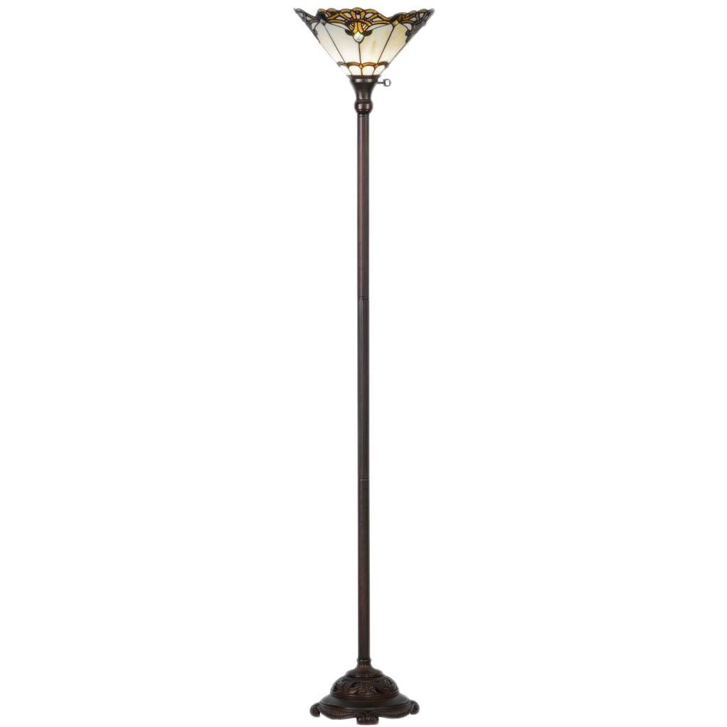Meyda Tiffany & Stained Glass 70'' Mahogany Bronze Torchiere Floor Lamp