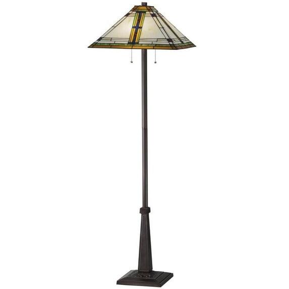 Meyda Lighting Meyda Tiffany & Stained Glass 63'' Mahogany Bronze Traditional Floor Lamp