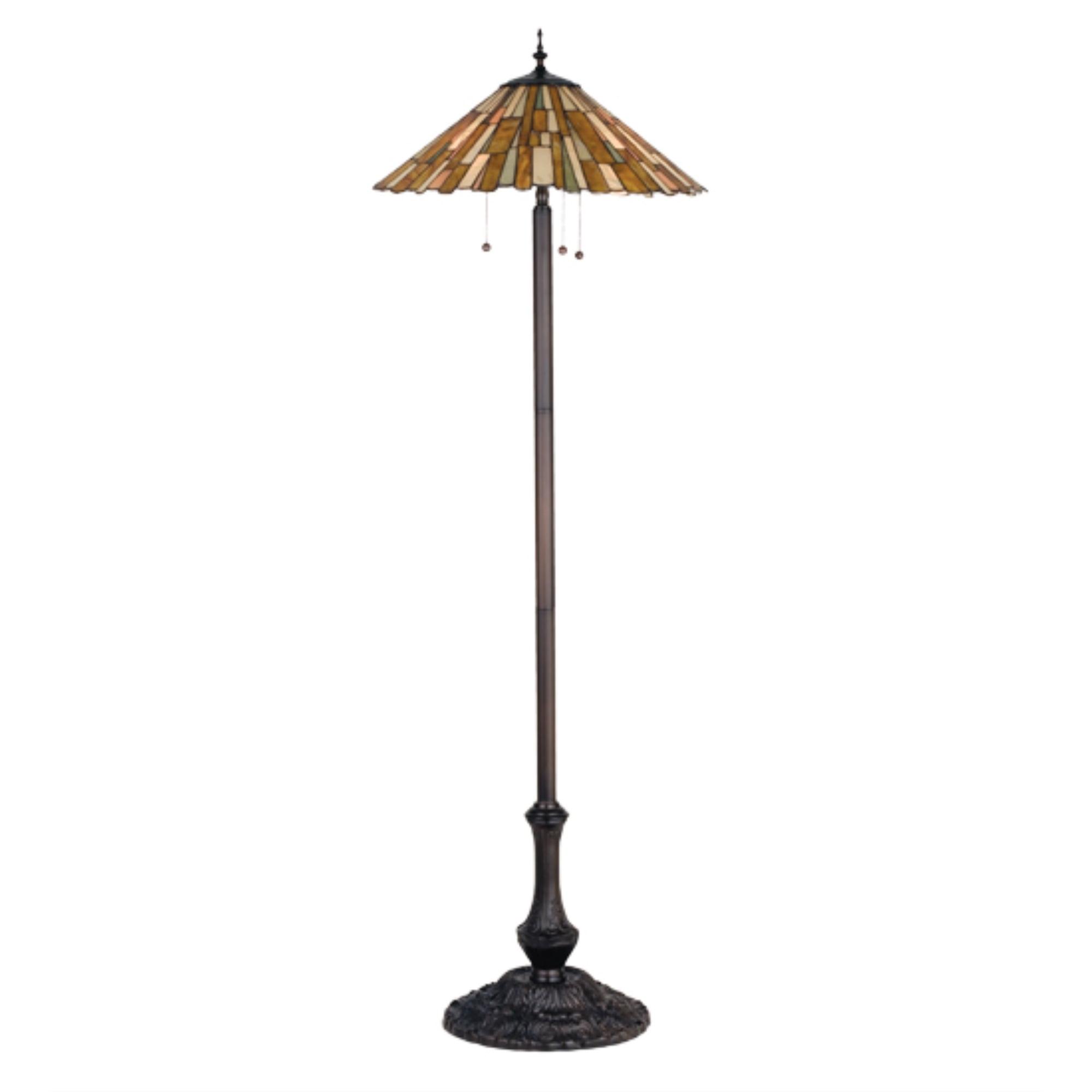 Delta Jadestone 63" Multicolor 3-Light Bronze Floor Lamp