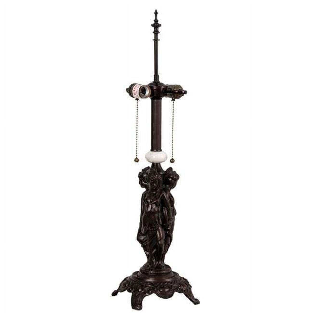 Meyda 28" Tall 3 Graces Bronze 2-Light Table Lamp Base