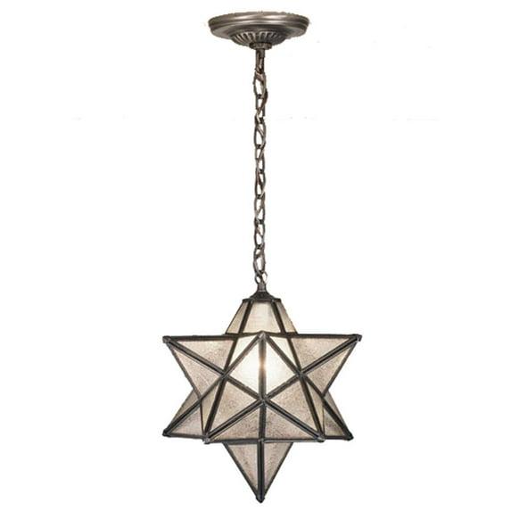 Meyda Lighting Meyda Tiffany & Stained Glass 1 - Light Antique Brass Single Pendant